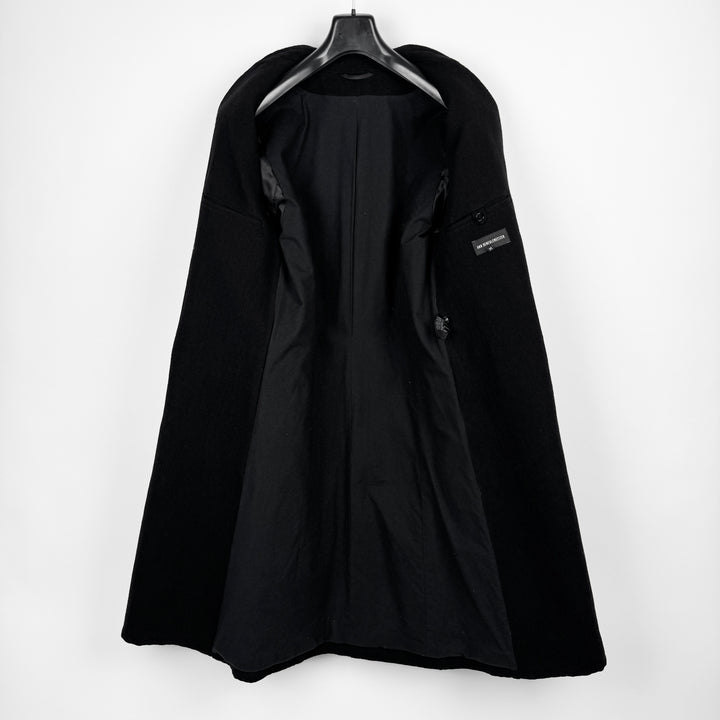 Ann Demeulemeester FW2011 Black Linen/Wool Double Breasted Coat
