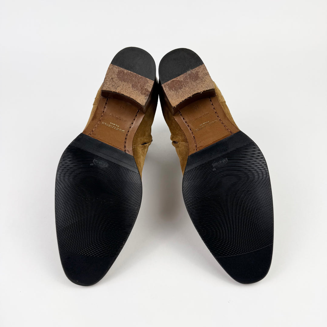 Saint Laurent SS2015 Psych Rock Brown Suede Star Wyatt Boots