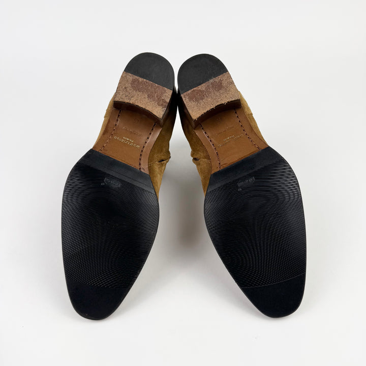 Saint Laurent SS2015 Psych Rock Brown Suede Star Wyatt Boots