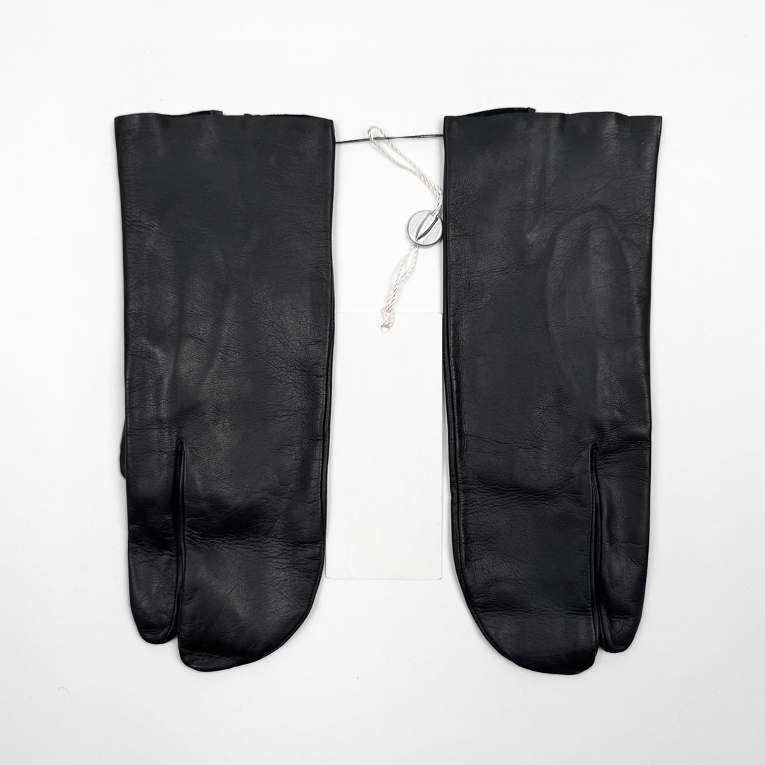 AW2004 Martin Margiela Black Leather Tabi Gloves