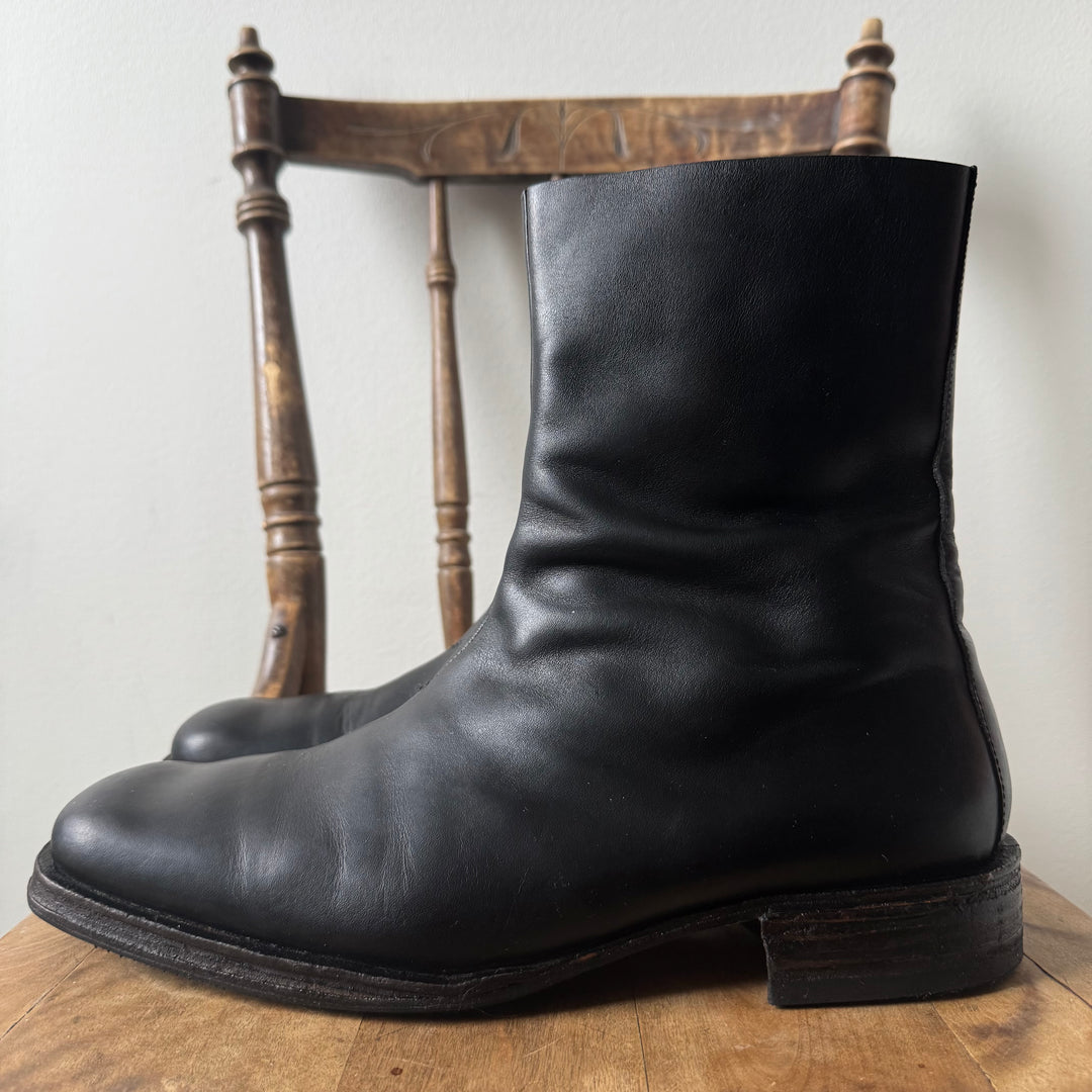 AW2003 Martin Margiela Square Toe Leather Boots
