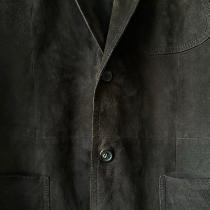 Prada SS2002 Mainline Dark Brown Suede Blazer