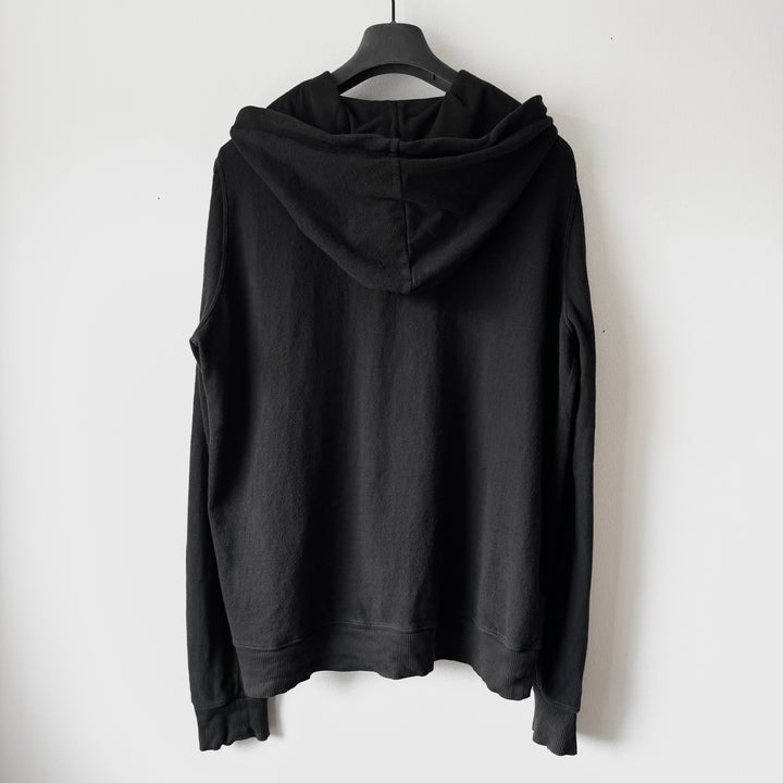 Rick Owens DRKSHDW FW2016 Black Cotton Jason Zip-Up Hoodie