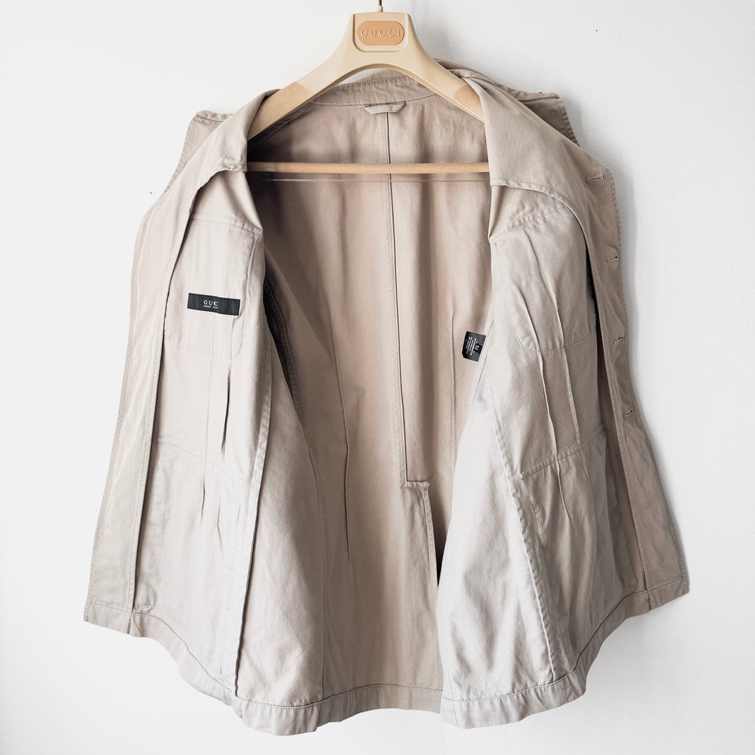 Gucci By Tom Ford SS2003 Beige Cotton Safari Jacket