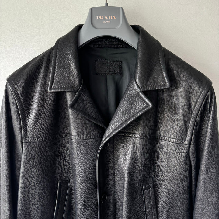 Prada 2000's Mainline Deer Leather Overcoat
