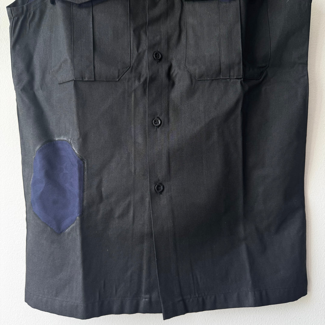 SS2003 Martin Margiela Artisanal Black Painted Officer Vest