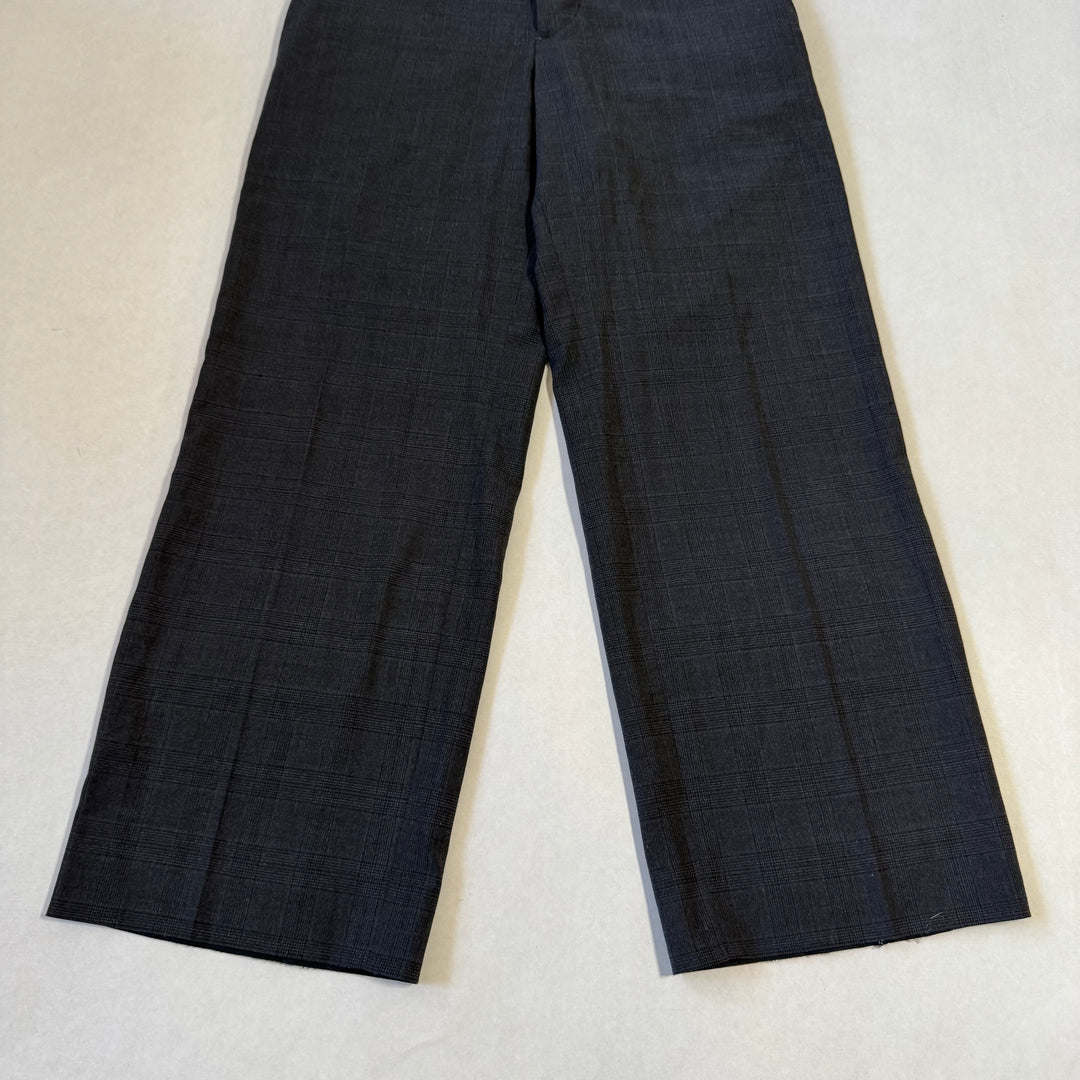 Miu Miu 2022 Checkered Prince Of Wales Pleated Fine Wool Pants