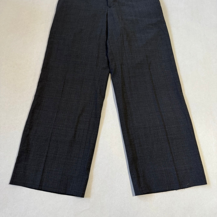 Miu Miu 2022 Checkered Prince Of Wales Pleated Fine Wool Pants