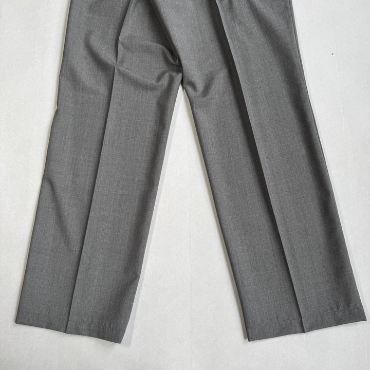 Prada 2024 Main-Line Light Gray Wide Fine Wool Pants