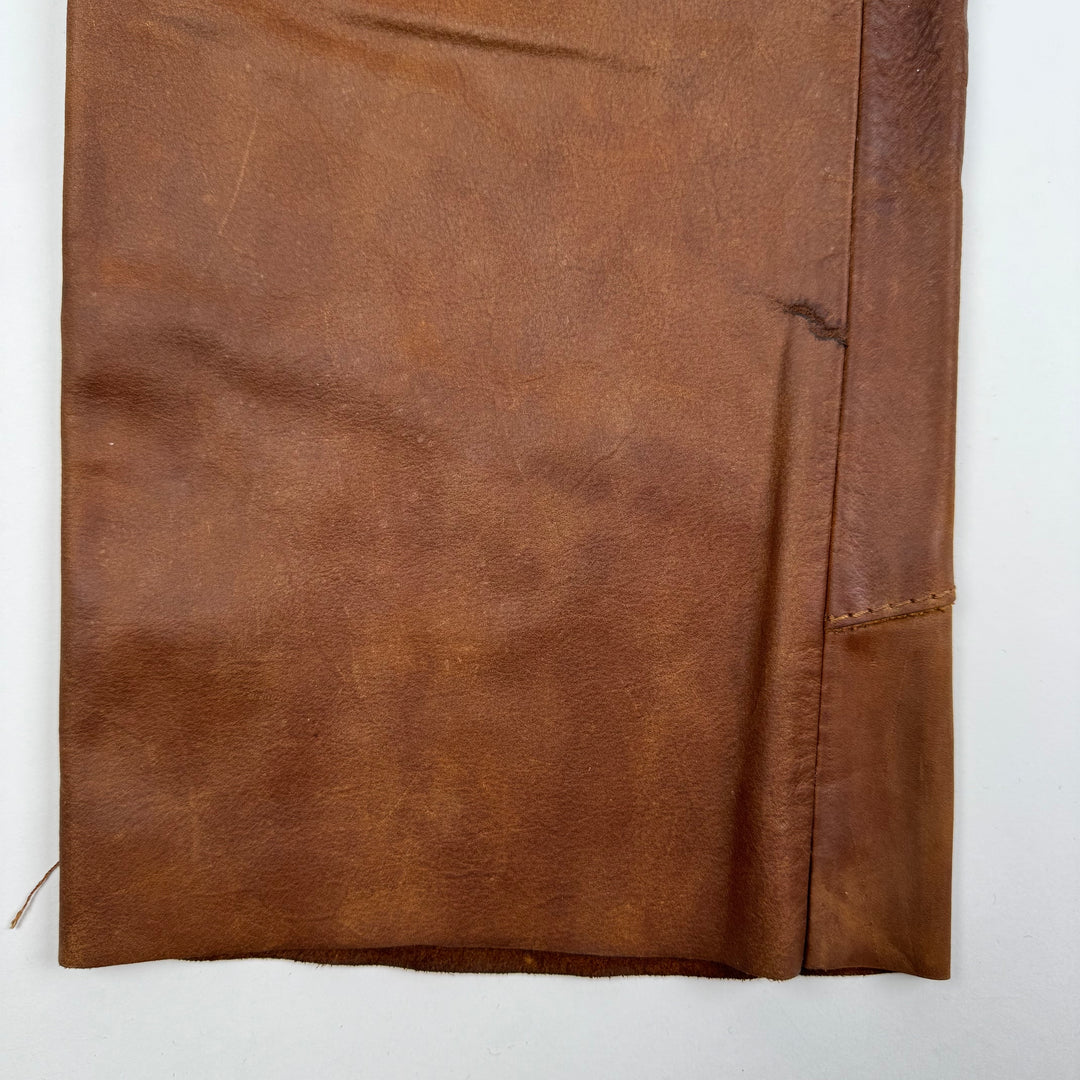 AW2001 Martin Margiela Raw Cowhide Brown Leather McQueen Cargo Pants