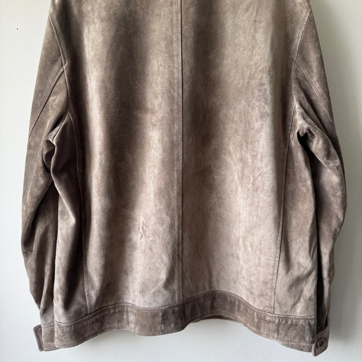 Prada FW1999 Brown Suede/Nubuck Leather Boxy Blouson Jacket