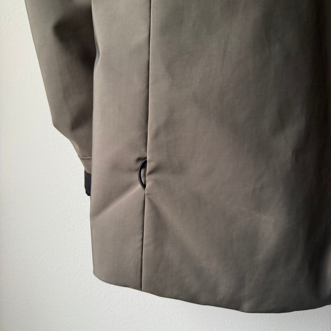 Prada Linea Rossa FW1999 Gray Neoprene Ninja Hooded Insulated Padded Jacket