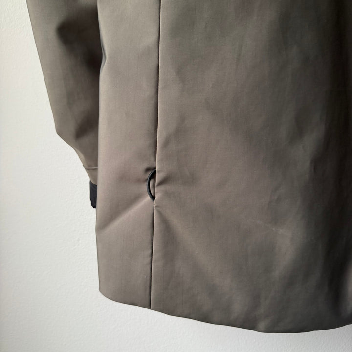 Prada Linea Rossa FW1999 Gray Neoprene Ninja Hooded Insulated Padded Jacket