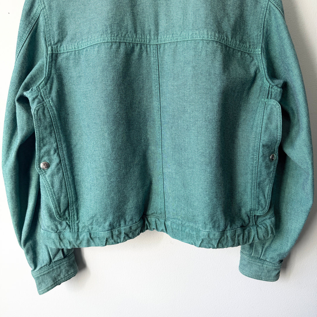 Giorgio Armani 1980s Iridescent Green Denim Jacket
