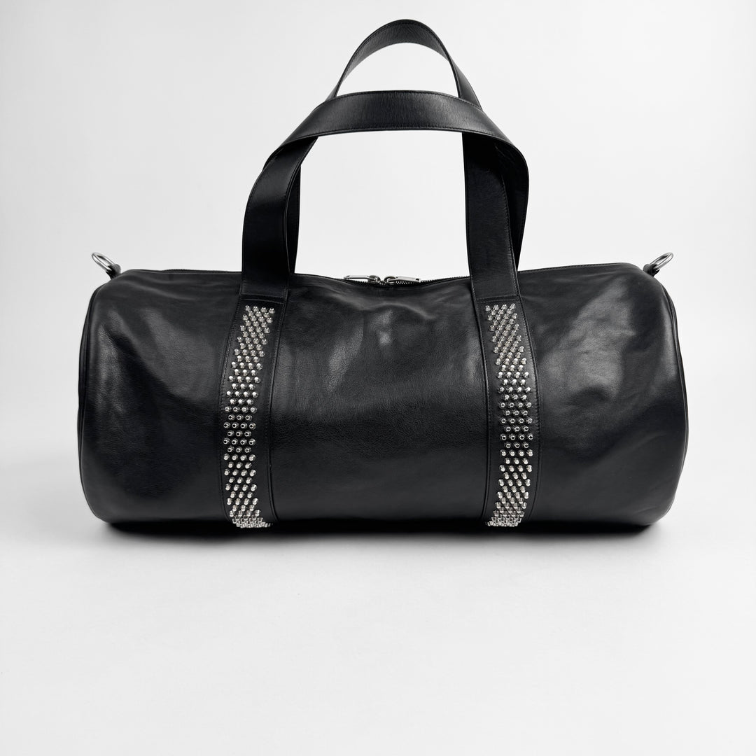 Saint Laurent By Hedi Slimane FW2014 Black Studded Leather Weekender Gym Bag