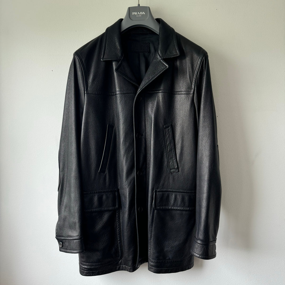 Prada 2000's Mainline Deer Leather Overcoat