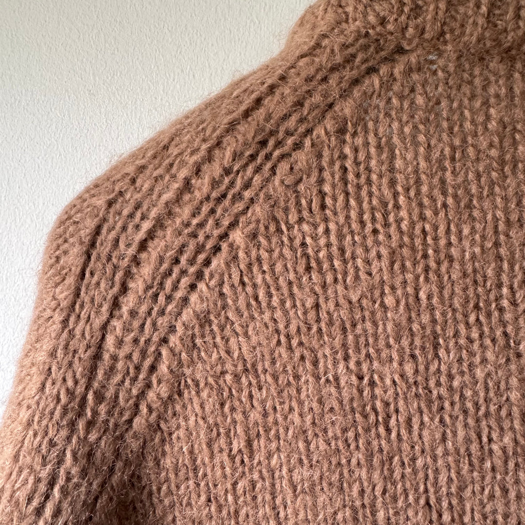 Prada 2000's Brown Mohair/Wool Heavy Knit Pullover Sweater