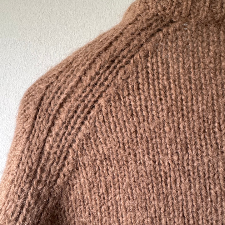 Prada 2000's Brown Mohair/Wool Heavy Knit Pullover Sweater