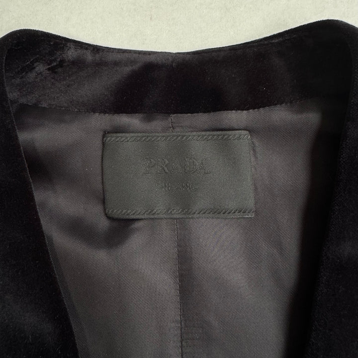 Prada SS22 Logo Velvet Dress Vest