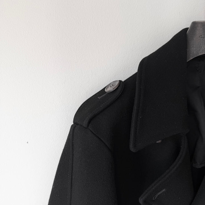 AW2006 Martin Margiela Black Wool Double Breasted Officer Army Coat