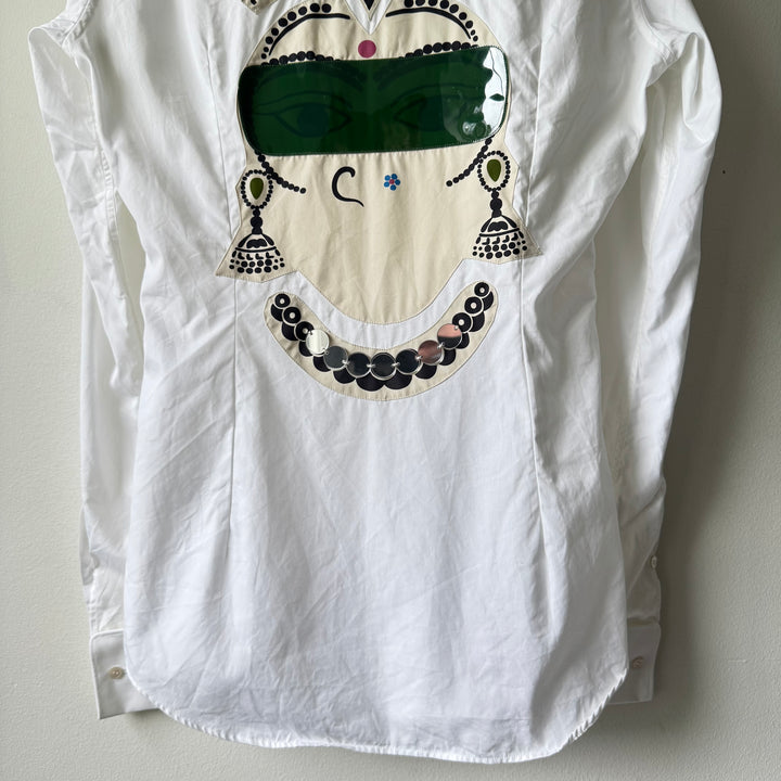 Miu Miu SS2005 White Shiva Embellished Shirt