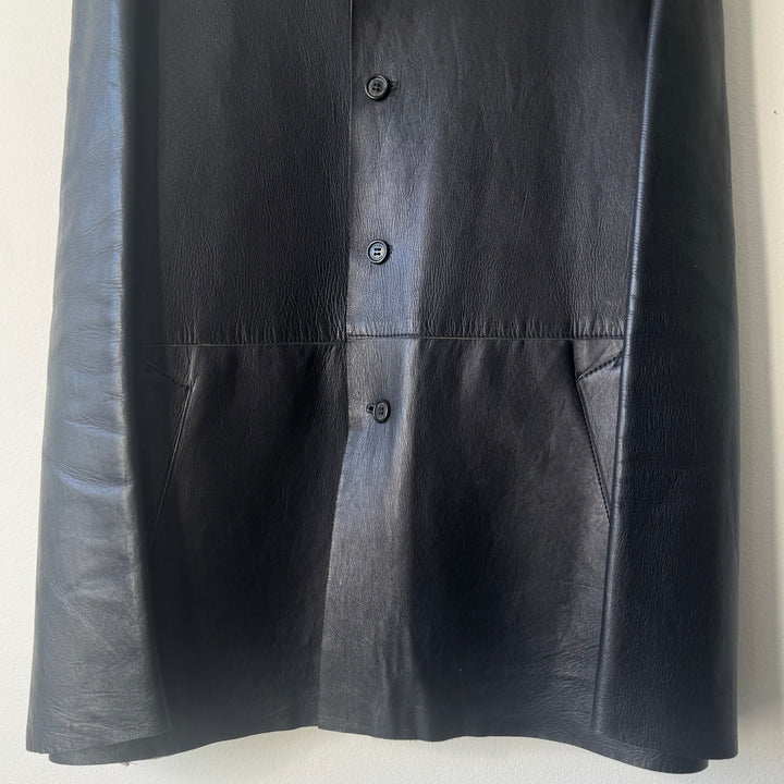 Prada 90’s Button Up Leather Jacket