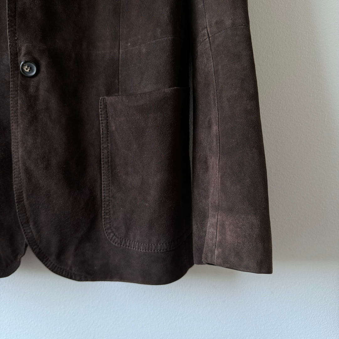 Prada SS2002 Mainline Dark Brown Suede Blazer