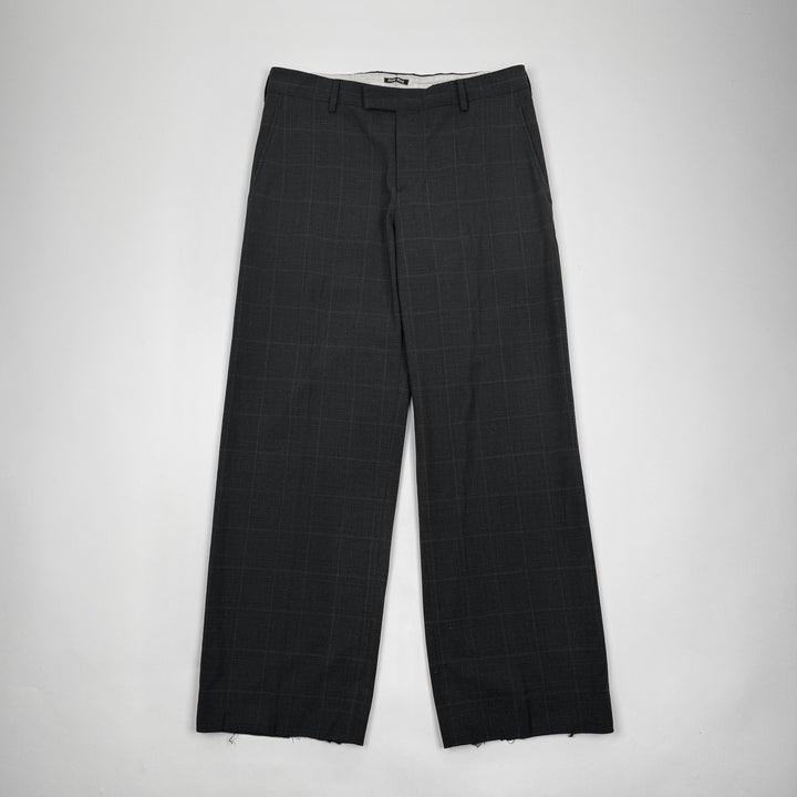 Miu Miu 2022 Checkered Prince Of Wales Pleated Fine Wool Pants