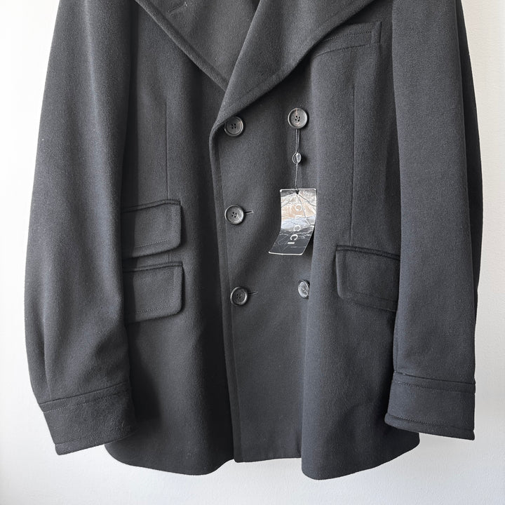 Gucci By Tom Ford FW2003 Black Double Breasted Wool Peacoat