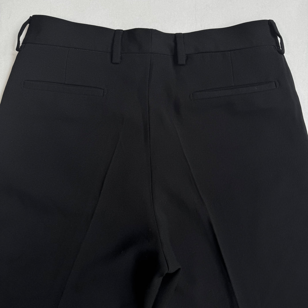 AW2003 Martin Margiela Black Wide Leg Pleated Wool Pants
