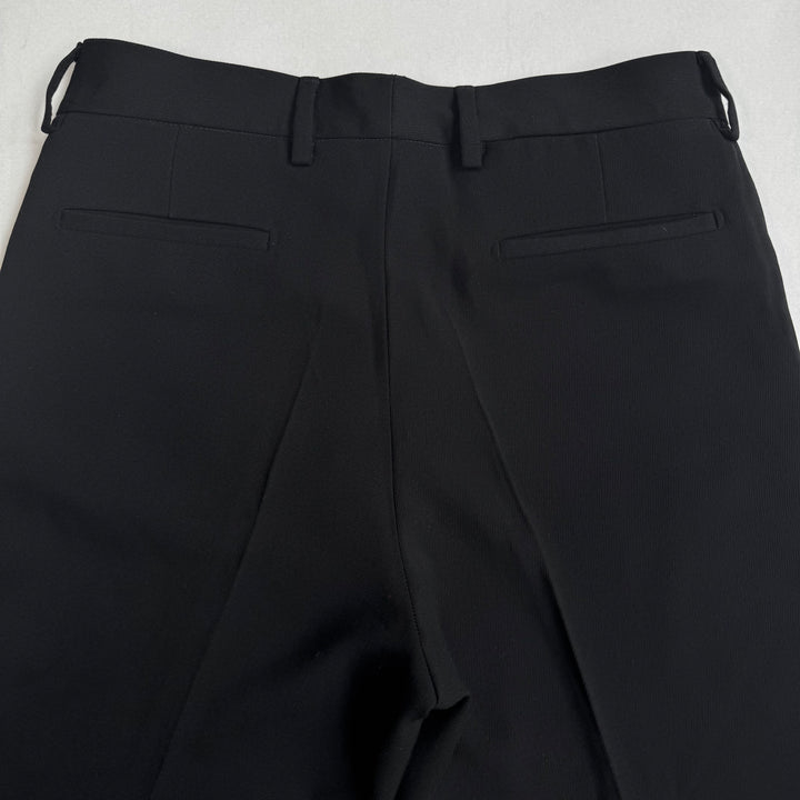 AW2003 Martin Margiela Black Wide Leg Pleated Wool Pants