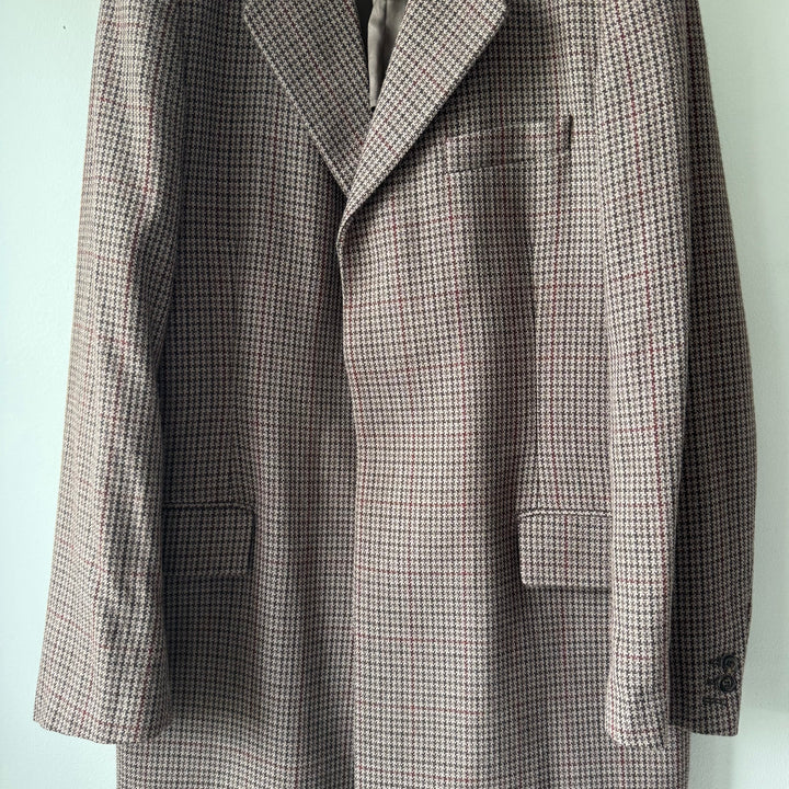 AW2000 Martin Margiela Checkered Houndstooth Wool Button-Up Overcoat
