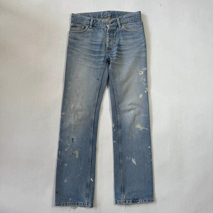Helmut Lang 1999 Boot Cut Flared Painter Jeans Denim
