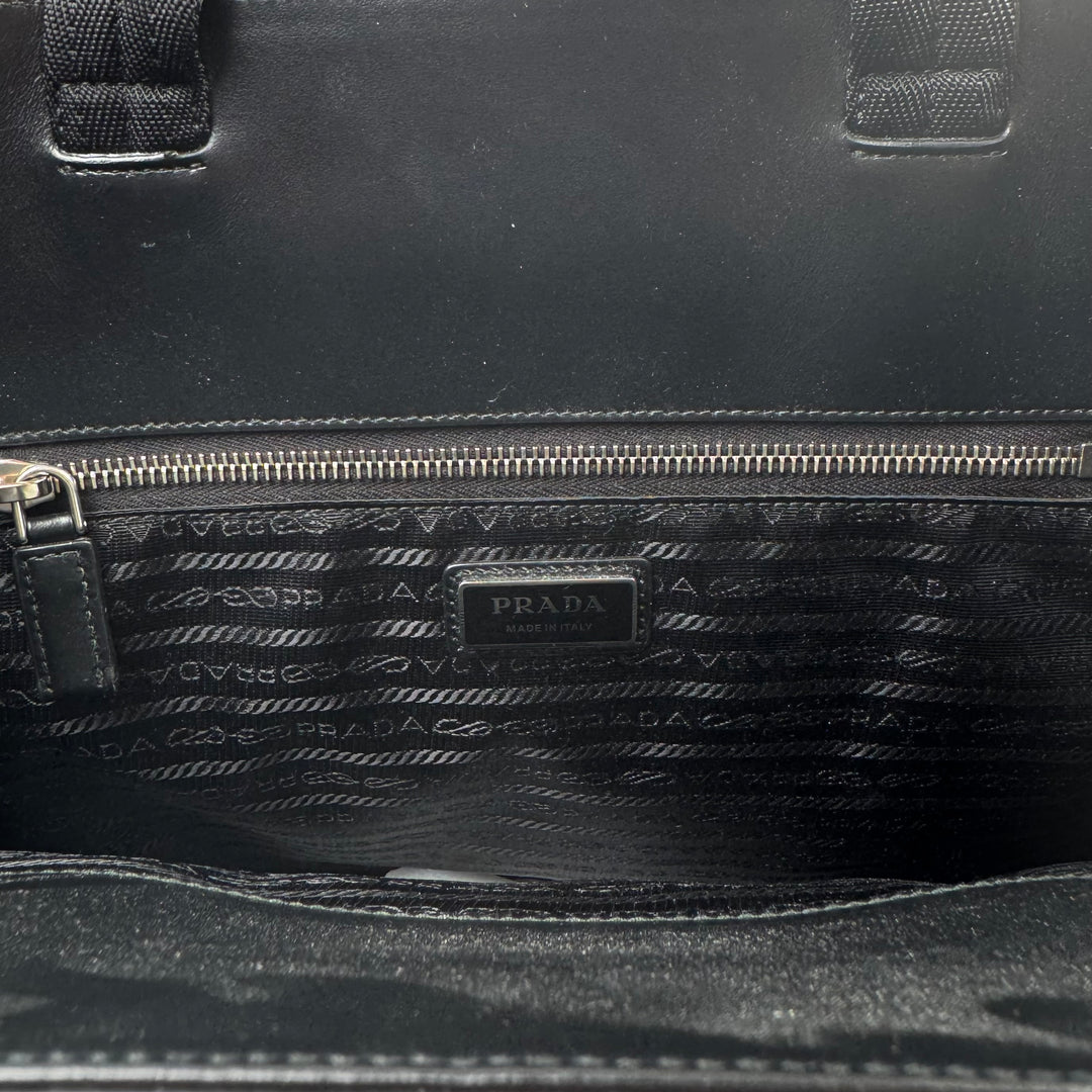 Prada FW2023 Silver Leather Tote Bag