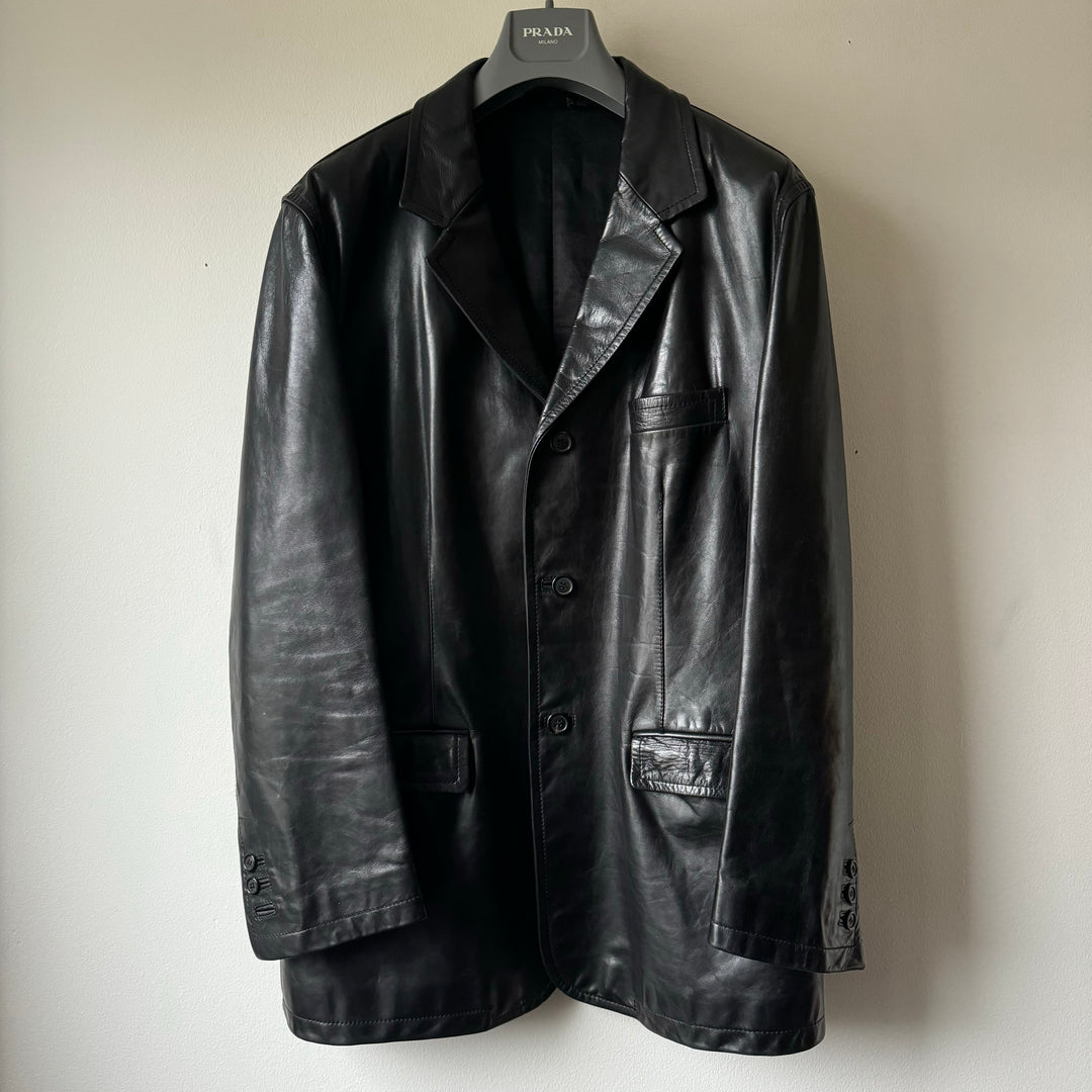 Prada FW1998 Mainline Leather Blazer Jacket