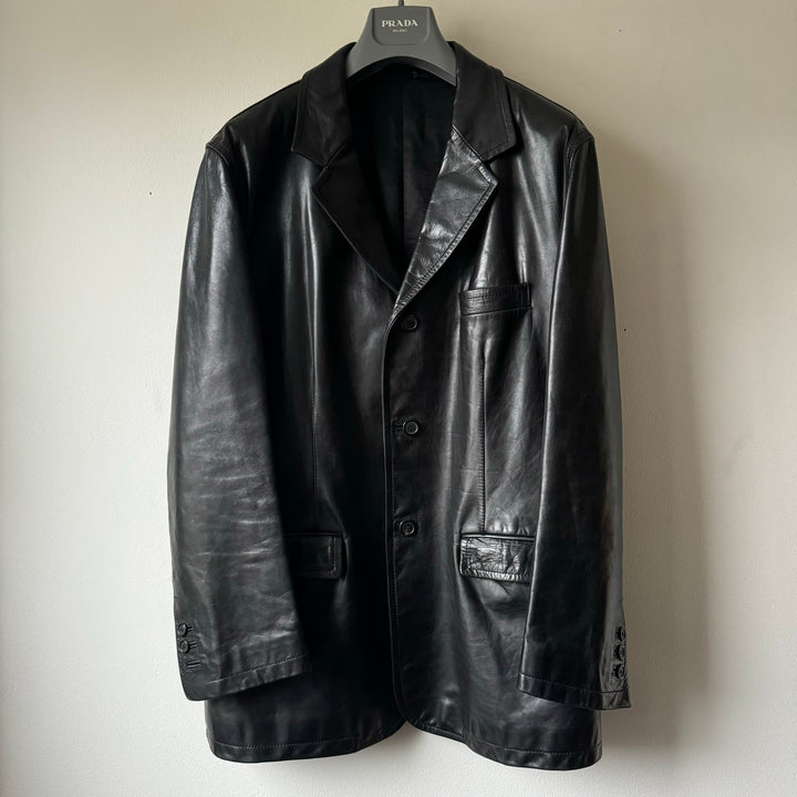 Prada FW1998 Mainline Leather Blazer Jacket