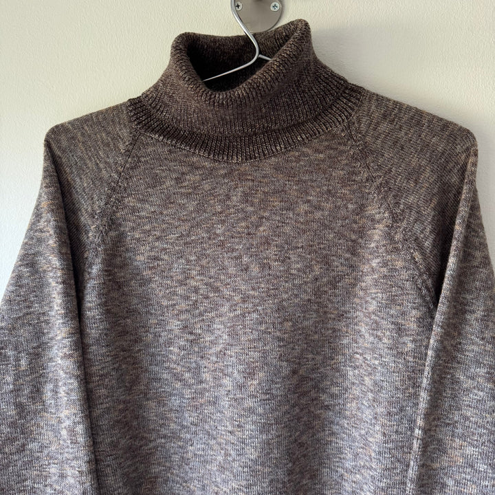 AW2006 Martin Margiela Brown Knitted Wool Turtleneck Pullover