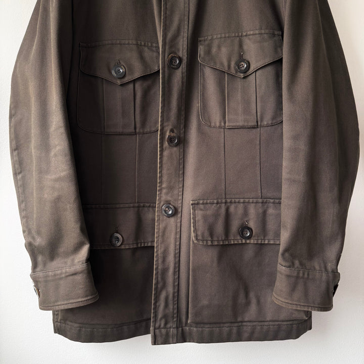Gucci By Tom Ford SS2003 Brown Cotton Mandarin Collar Safari Jacket