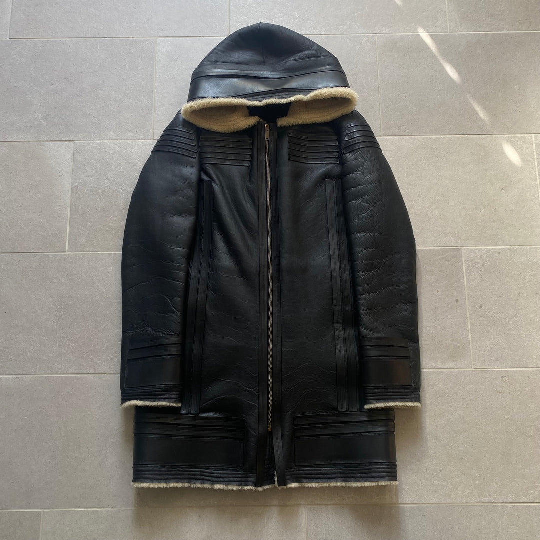 Rick Owens FW13 Runway Shearling Parka/Hooded Coat