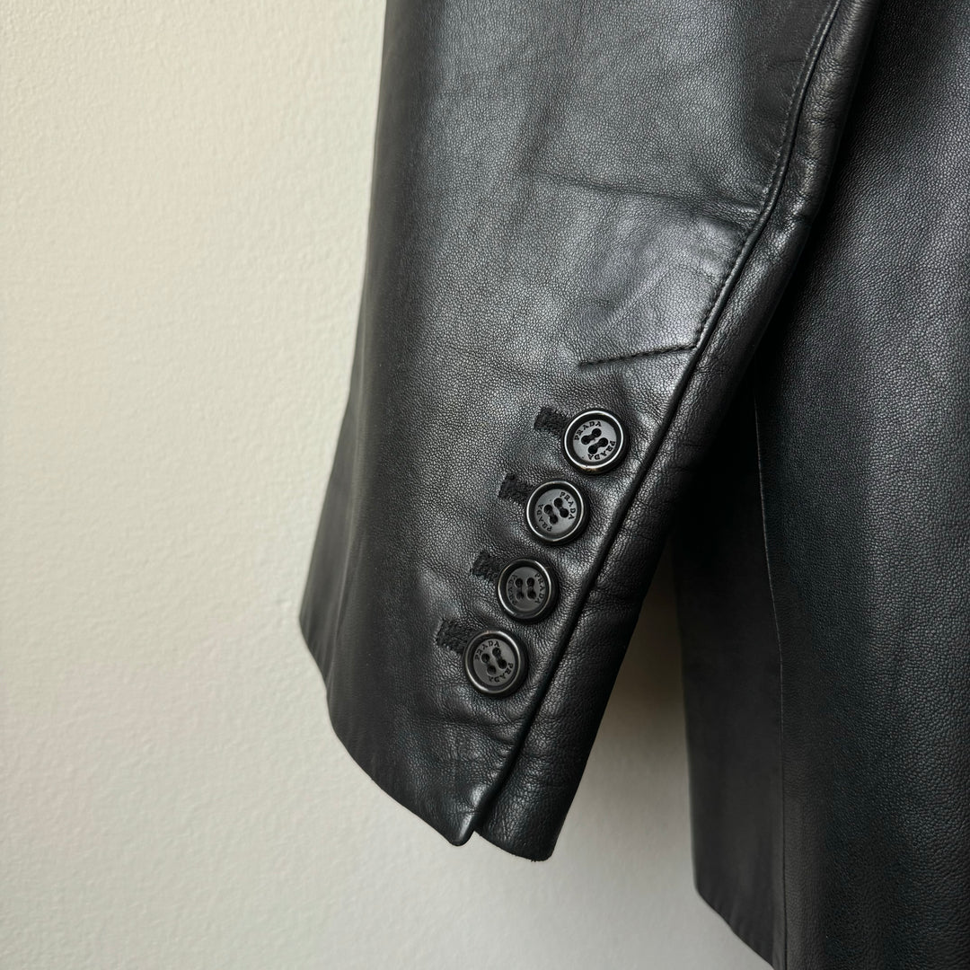 Prada 90's Mainline Lamb Leather Blazer Jacket