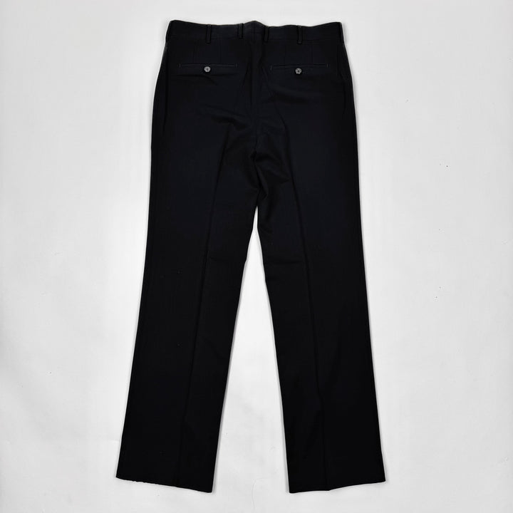 Prada FW2000 Black Stretch-Wool Pleated Suit Trousers/Pants