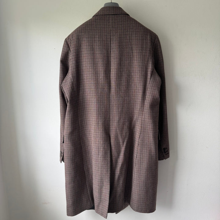 AW2000 Martin Margiela Checkered Houndstooth Wool Button-Up Overcoat