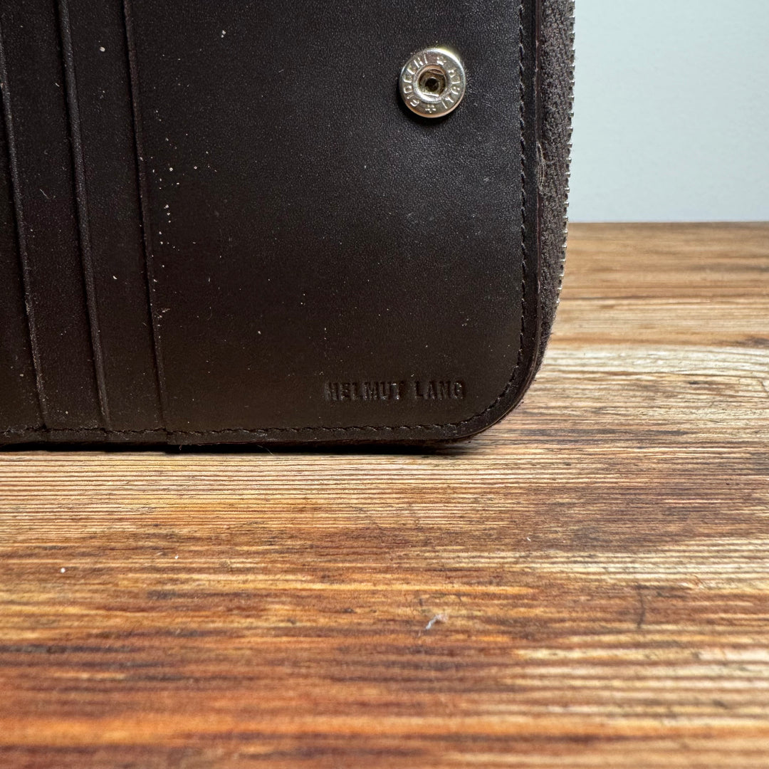Helmut Lang 2000’s Snake Skin Leather Zip-Up Wallet