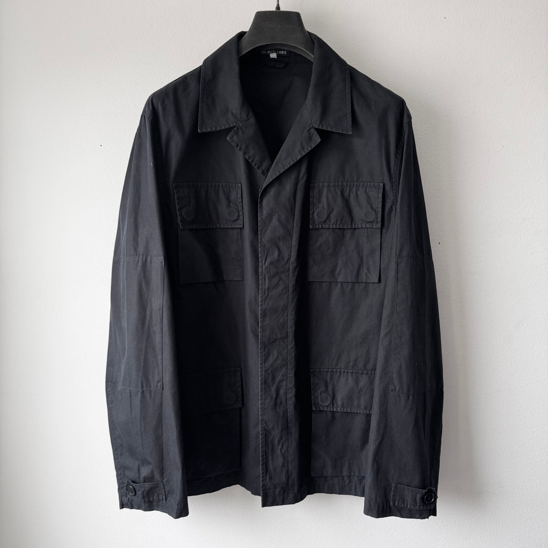 Helmut Lang SS1998 Black Cotton Safari Field Multipocket Jacket
