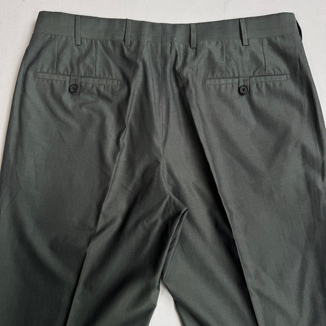 Prada SS1999 Green Wide Leg Pleated Pants