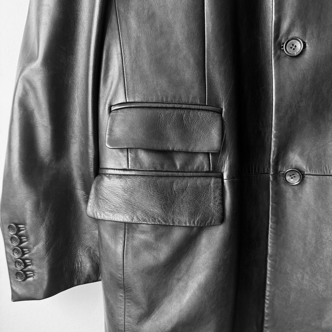 Gucci By Tom Ford 2000’s Black Lamb Leather Coat