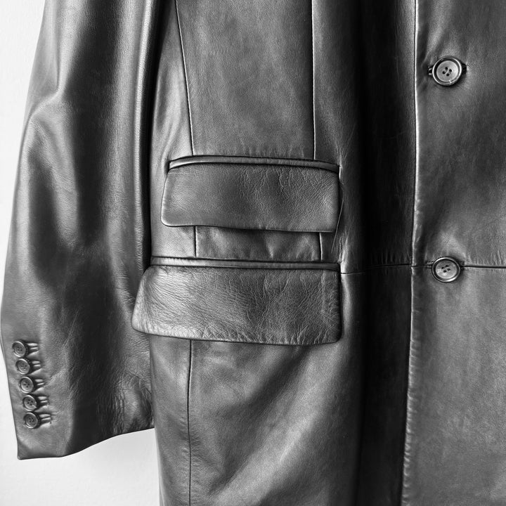Gucci By Tom Ford 2000’s Black Lamb Leather Coat