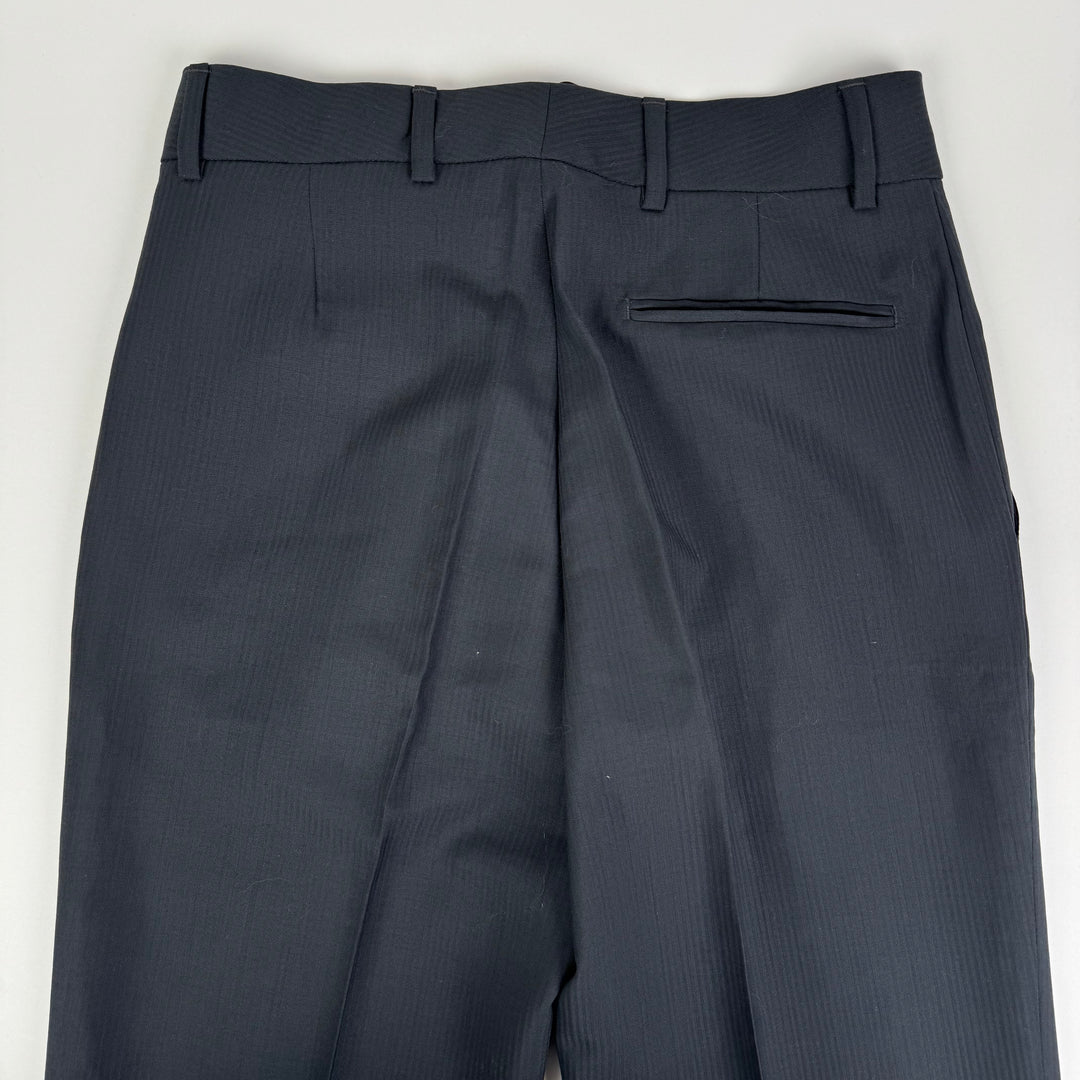 SS1999 Martin Margiela Gray/Dark Green Wool/Mohair Wide Leg Suit Pants