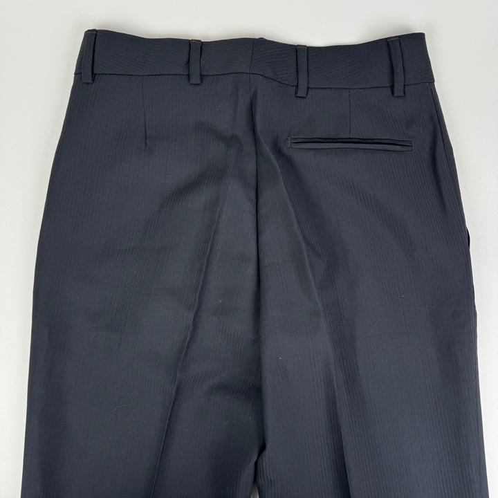 SS1999 Martin Margiela Gray/Dark Green Wool/Mohair Wide Leg Suit Pants