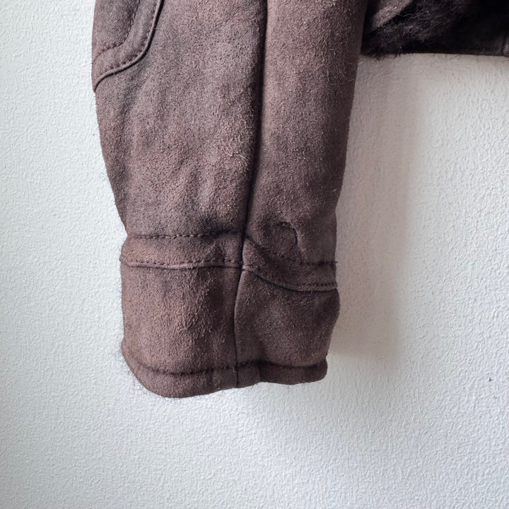 Gucci FW2011 Brown Suede Leather Shearling Bomber Jacket